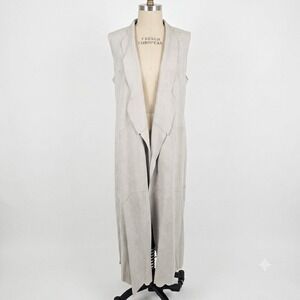 Jakett Etc. New York Joni 100% Leather Long Vest NWT Women' Large Anthropologie